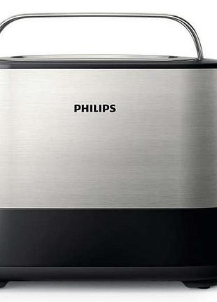 Тостер philips hd2637/90 wiwa collection 1050вт, метал/пластик, чорний