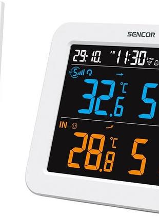 Метеостанция sencor sws8600sh, внутр/наруж измерение, темп-ра, влажность, время, дни недели, календарь, поддерживаемые платформы