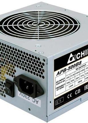 Блок питания chieftec value (500w), >80%, 80+ white(230v only), 120мм, 1xmb 24pin(20+4), 1xcpu 8pin(4+4), 2xmolex, 3xsata, 1xpcie