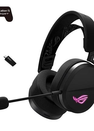 Гарнитура игровая asus 90yh0410-bhua00 rog pelta, usb-a/bt/wl, rgb, 1.8м, чёрный