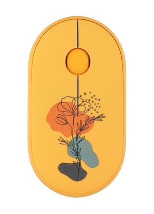 Мышь 2e 2e-mf300wflorayw mf300 flora:poppy silent wl bt, жёлтый