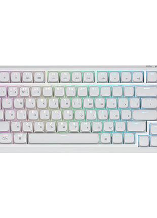 Клавиатура механическая keychron j1-q3-ua j1 82key, k pro brown, wl/bt/usb-a, qmk, hot-swap, en/ukr, rgb, белый