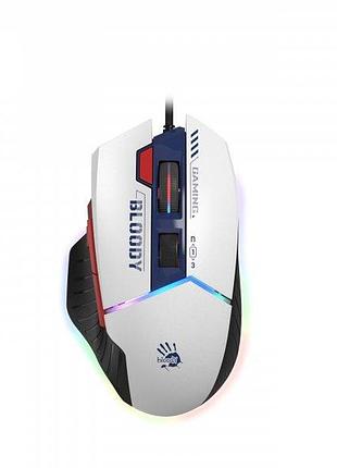 Мышь игровая a4tech w95 max bloody, цвет белый, активированное по bloody