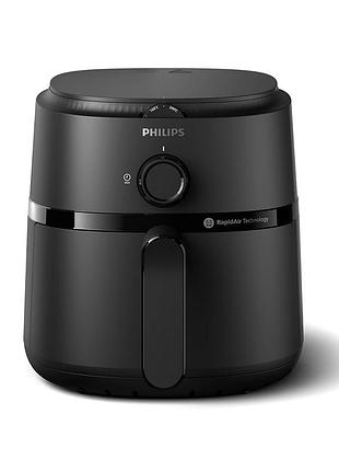 Мультипечь philips na110/00 aairfryer 1000 series s, 1500вт, чаша-3.4л, механ. управл., пластик, черный
