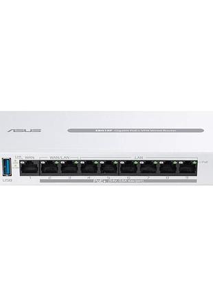 Маршрутизатор asus 90ig08c0-mo3b00 expertwifi ebg19p 8xge lan (8xpoe), 1xge wan, 1xusb 3.2, 123w, bt