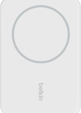 Акумулятор портативний літій-іонний power bank belkin bpd004btwt 5000ма·год, 7.5вт, magsafe, білий