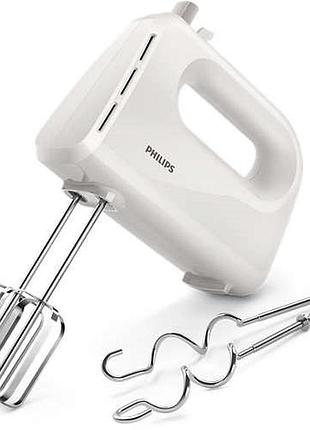 Міксер philips hr3705/00 ручний daily collection 300вт, насадки-2, турборежим, білий