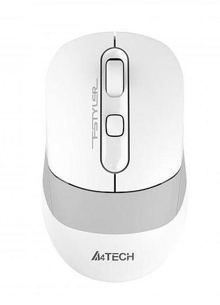 Мышь беспроводная a4tech fb10c (grayish white) fstyler, usb, цвет серовато-белый