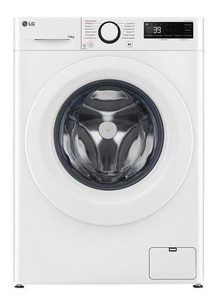 Стиральная машина lg f4y5rs3w фронтальная, 10кг, 1400, a, 57см, дисплей, пар, инвертор, белый