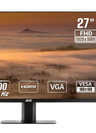 Монітор 2e 2e-f2725b-01.eu 27" f2725b d-sub, hdmi, ips, 100hz