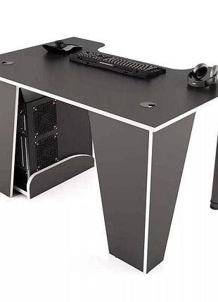 Геймерский стол xgamer basic серия xg12 на металлических ножках черный + белый ширина 140 см