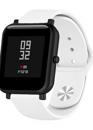 Силиконовый ремешок sport nike youth для xiaomi amazfit bip / lite / 20 мм белый 1891p
