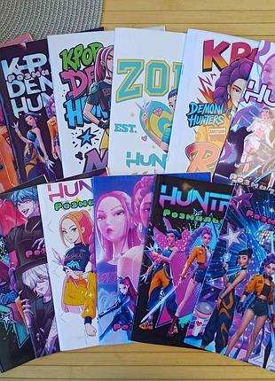 Раскраска kpop demon hunters а5 большой набор 12 шт (27579)