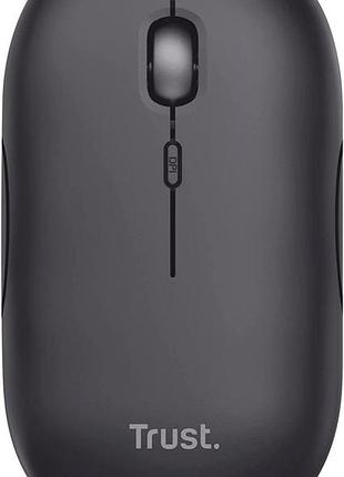 Мышь trust 24059_trust puck rechargeable, ultra-thin, bt/wl, silent, чорний