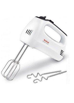 Миксер tefal ht310138 ручной quick mix 300вт, насадки-4, турбо, бело-серый