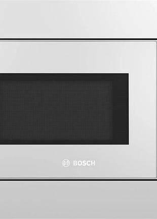 Микроволновая печь bosch bfl623mw3 встраиваемая, 21л, электронное управление, 800вт, дисплей, белый