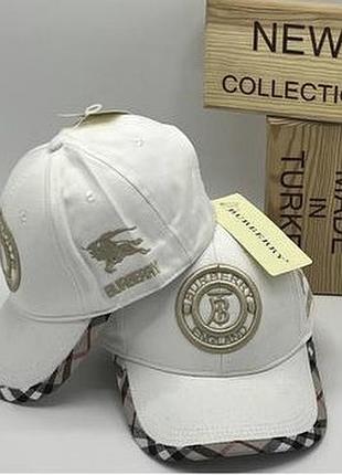 Кепка burberry, кепка барберри, бейсболка burberry, бесболка барберри, брендовая кепка, модная кепка белый