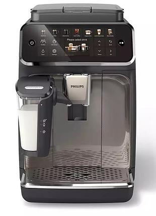 Кавомашина philips ep4449/70 series 4400 lattego, 1.8л, зерно+мелена, автомат.капуч, дисплей, авторецептів -12, чорний