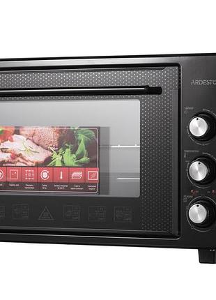 Печь электрическая ardesto meo-s45fgb, 45л, 1600вт, механич., конвекция, двойное стекло, черный