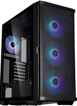 Корпус zalman z10plus z10 plus без бп 2xusb3.0, 1xusb type-c 3x140мм argb, 1x120мм argb vga 395мм lcs ready tg side panel eatx