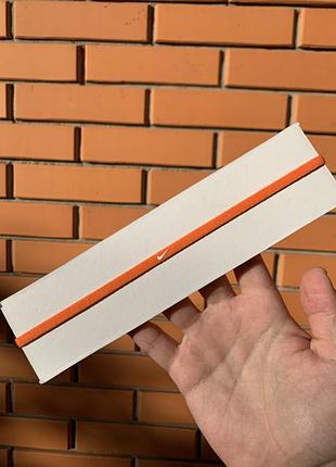 Повязка на голову nike skinny hairband оранжевая (1шт)
