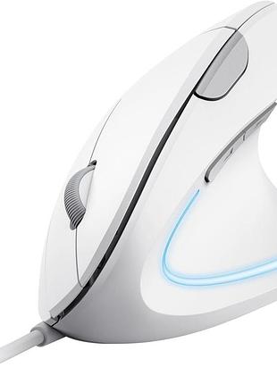 Мышь trust 25133_trust verto ergonomic, usb-a, белый