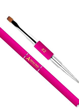 Двосторонній пензлик #2 - adrian nails liner 9mm + gel brush