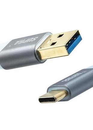 Usb кабель supra usb 3.2 a-c blue 2m