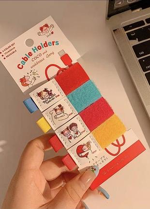 Набір тримачів для кабелів (cable holders) з милими персонажами