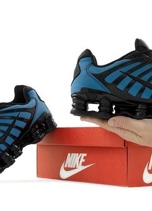 N*ke shox tl black blue 7