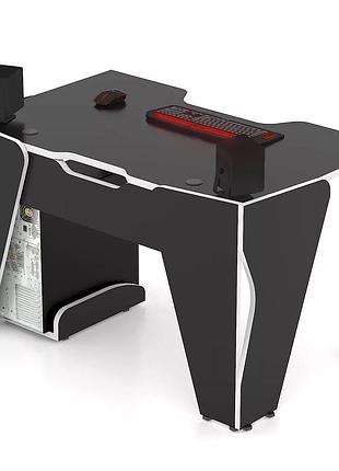 Геймерский стол cnc mebli серия king gt15 black-white ширина 120 см
