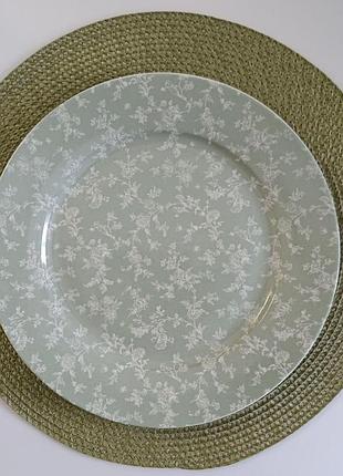 Тарелка фарфоровая к205 d27см "floral green" bona di