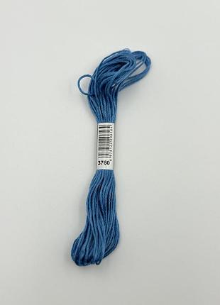 Нитки муліне 3760 середній wedgwood - прохолодний для вишивання