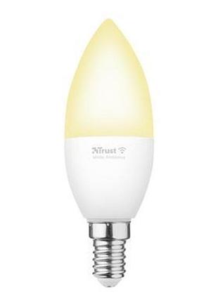 Лампа умная trust 71284_trust e14 470 lumen, 1800-6500k, белый