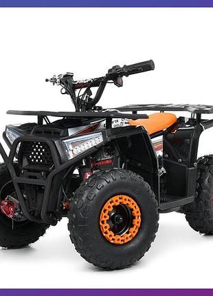 Квадроцикл електричний з мотором 1000w profi hb-ffa1000-2-3 для дітей 5-10 років чорно-помаранчевий