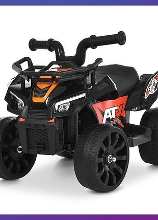 Дитячий електроквадроцикл на акумуляторі з пультом радіокерування bambi racer m 6297 для дітей 3-8 років чорний