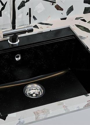 Кухонна мийка lagoon 540 black shine miraggio