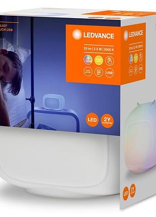 Светильник ночник с аккумулятором ledvance 4058075602137 nightlux touch retro tv 2.5вт 3000к 20лм 1200ма•ч rgbw usb-a > microusb