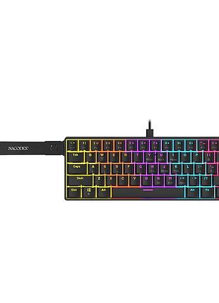 Механическая клавиатура ajazz nk61 60% с подсветкой клавиш rgb черный