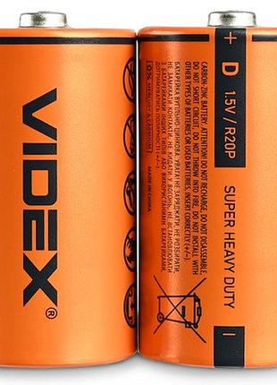 Батарейка videx r20p(d) соляна