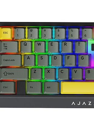 Магнитная игровая клавиатура ajazz ak029 проводная черный-желтый