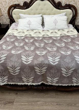 Муслиновое покрывало 504-21-20 colorful home 200x220см (в ассортименте) мокко