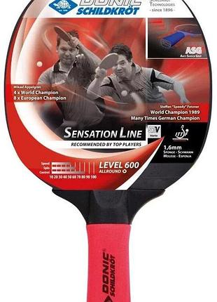 Ракетка для настільного тенісу donic-schildkrot sensation 600 (оригінал) 724402