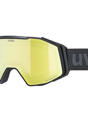 Гірськолижна маска uvex gravity fm black matt /mirror yellow s3