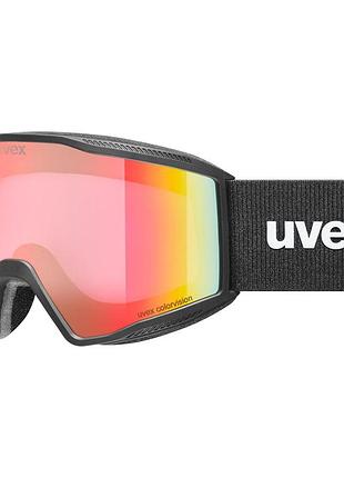 Гірськолижна маска uvex blast cv black matt /red-purple s2