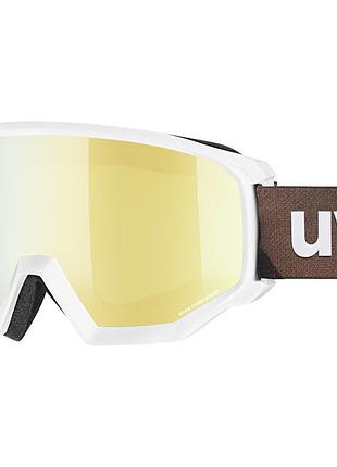 Маска uvex athletic cv white matt / mirror gold
