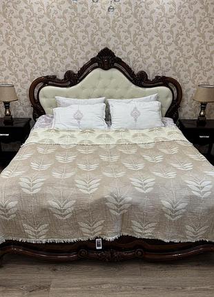 Муслиновое покрывало 504-21-20 colorful home 200x220см (в ассортименте) беж