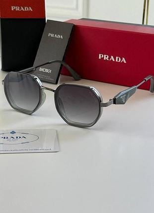 Круглі жіночі окуляри від сонця prada сонячні брендові очки для дівчини прада сонцезахисні окуляри для жінки