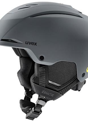 Гірськолижний шолом uvex resolution mips rhino-warm grey розмір eu-59-61