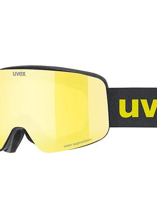 Гірськолижна маска uvex pwdr fm black matt/mirror yellow s3